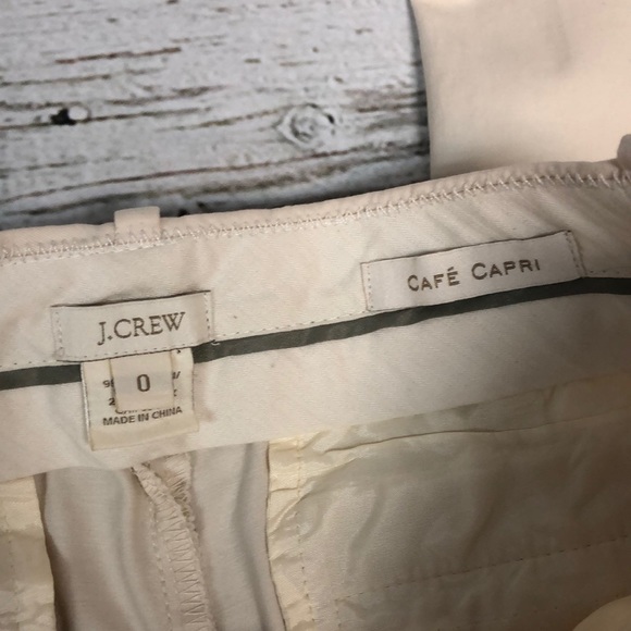 J Crew Cafè Capri Pants Size 0 - Picture 3 of 6